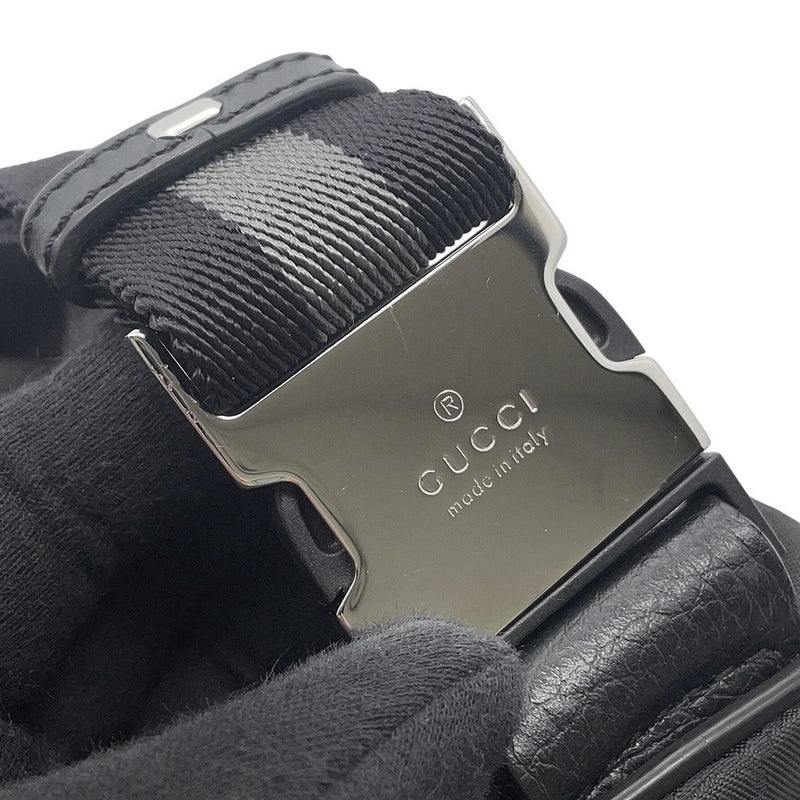 グッチ ボディバッグ GGナイロン 449182 GUCCI ショルダーバッグ アウトレット品 ウエストバッグ 黒