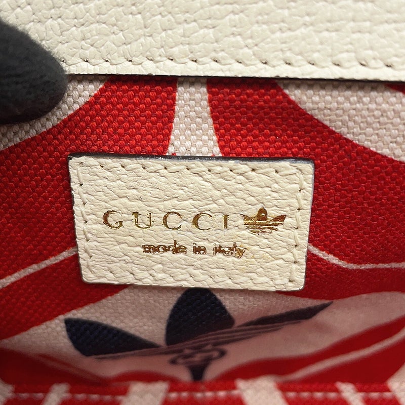 グッチ チェーンショルダーバッグ アディダスコラボ ホースビット1955 スモール 722009 GUCCI adidas 2way 白 黒