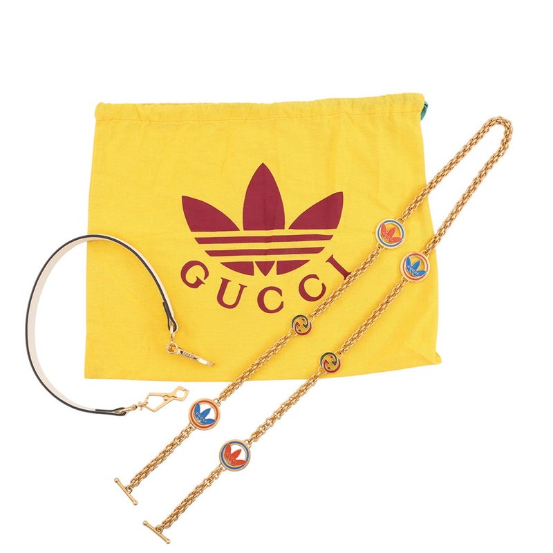 グッチ チェーンショルダーバッグ アディダスコラボ ホースビット1955 スモール 722009 GUCCI adidas 2way 白 黒