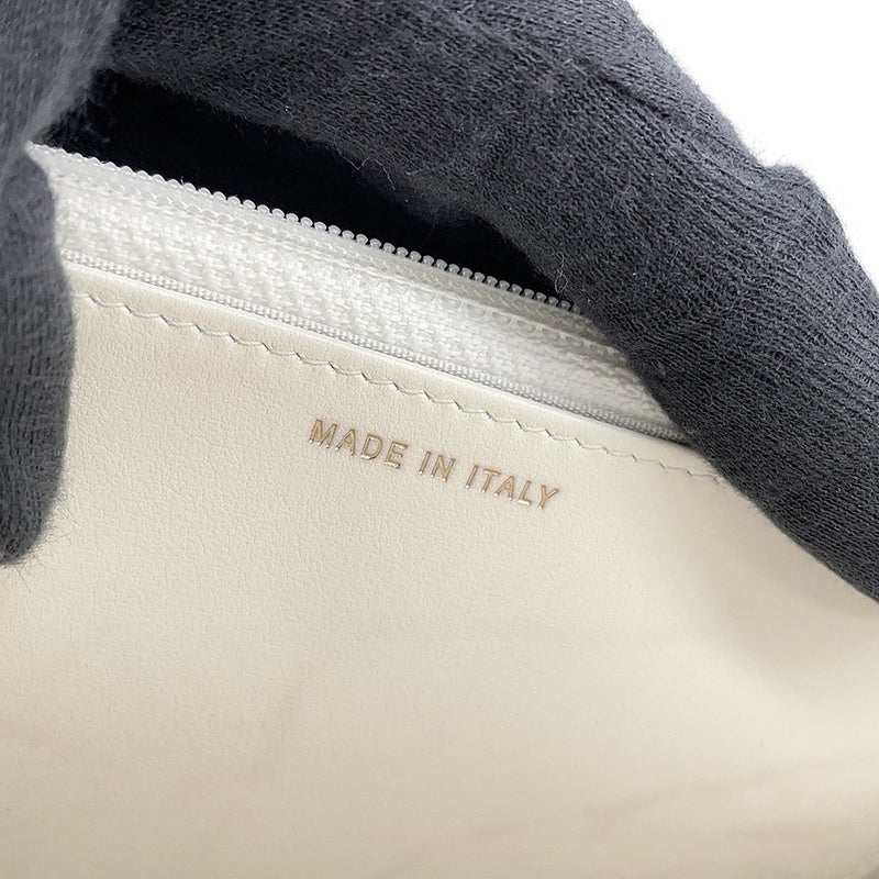 シャネル パールチェーンウォレット マトラッセ ココマーク ラムスキン AP1841 CHANEL 財布 白