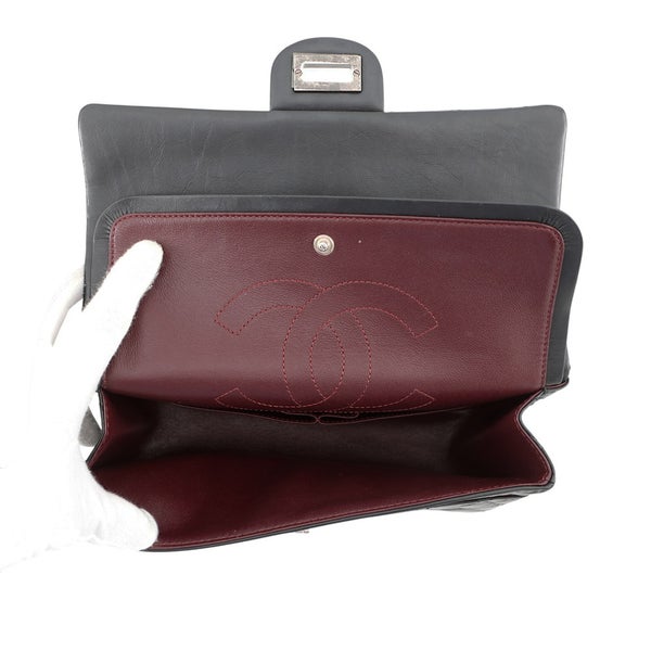 シャネル チェーンショルダーバッグ マトラッセ 2.55 エイジドカーフレザー A37586 CHANEL 黒