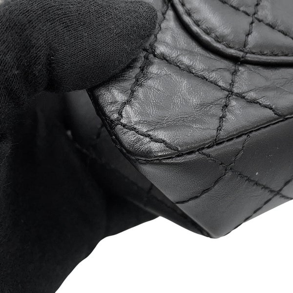 シャネル チェーンショルダーバッグ マトラッセ 2.55 ミニ エイジドカーフレザー AS0874 CHANEL 黒