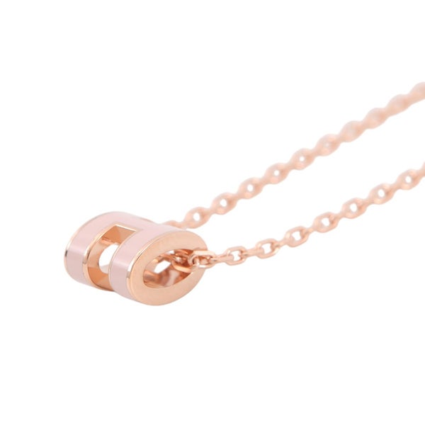 エルメス ネックレス ポップアッシュ ローズドラジェ/ピンクゴールド金具 HERMES アクセサリー
