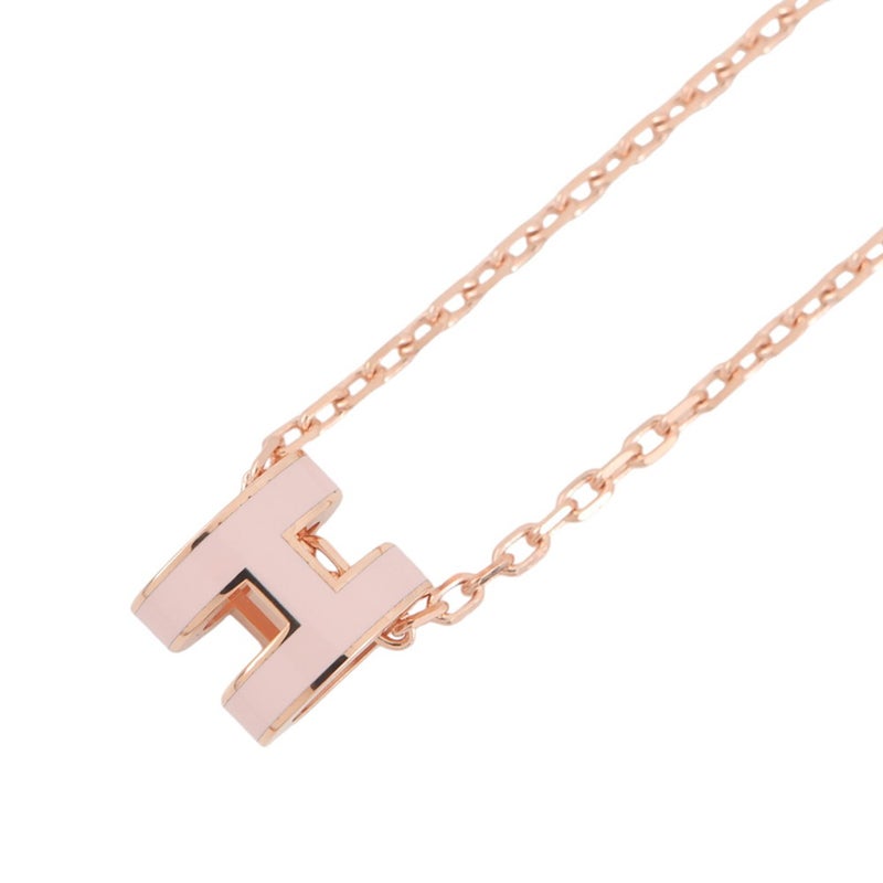 エルメス ネックレス ポップアッシュ ローズドラジェ/ピンクゴールド金具 HERMES アクセサリー