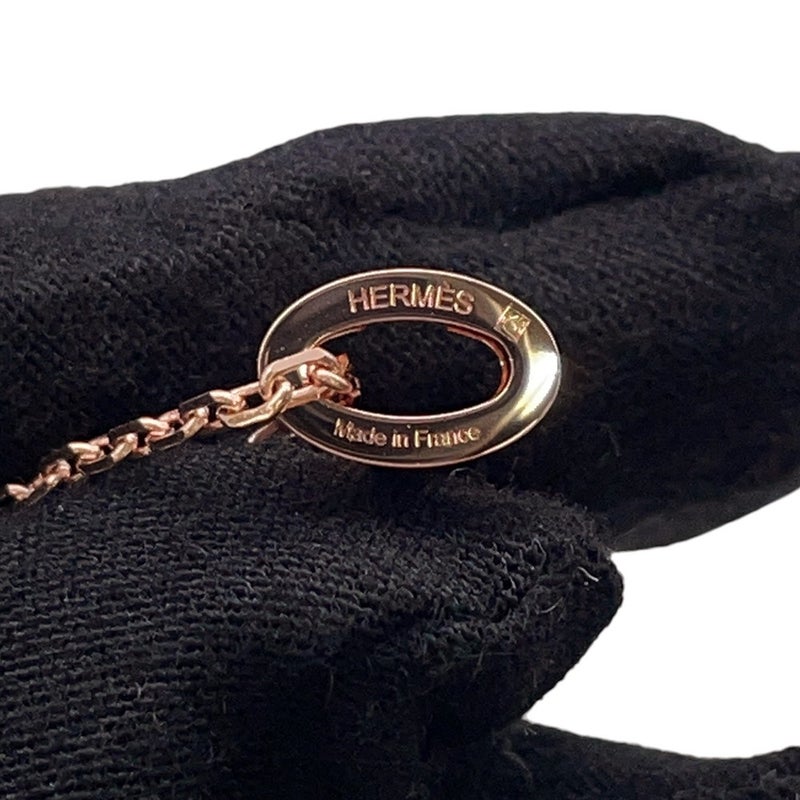 エルメス ネックレス ポップアッシュ ローズドラジェ/ピンクゴールド金具 HERMES アクセサリー