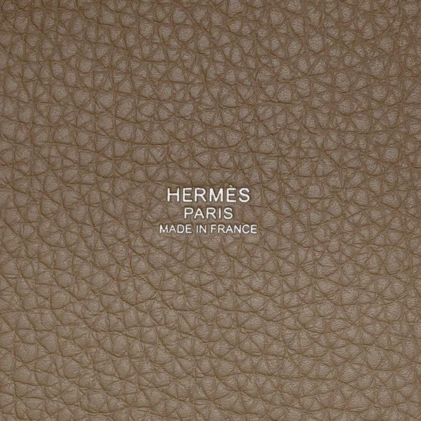 エルメス ハンドバッグ ピコタンロックMM エトゥープ/シルバー金具 トリヨンクレマンス W刻印