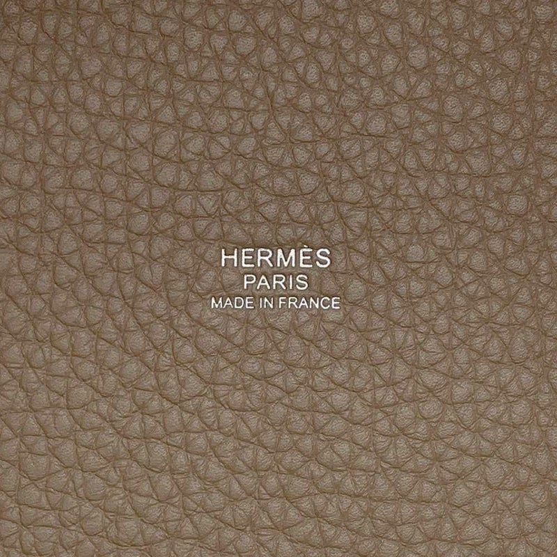 エルメス ハンドバッグ ピコタンロックMM エトゥープ/シルバー金具 トリヨンクレマンス W刻印