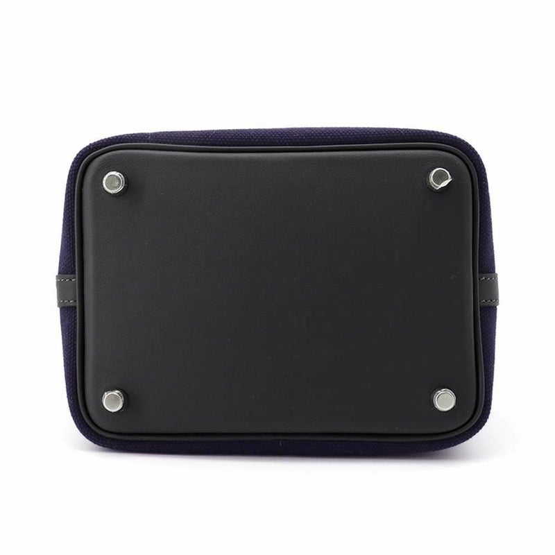 エルメス ハンドバッグ ピコタンロックPM カーゴ ブルーマリン/キャバン/シルバー金具 トワルゴエラン/スイフト W刻印