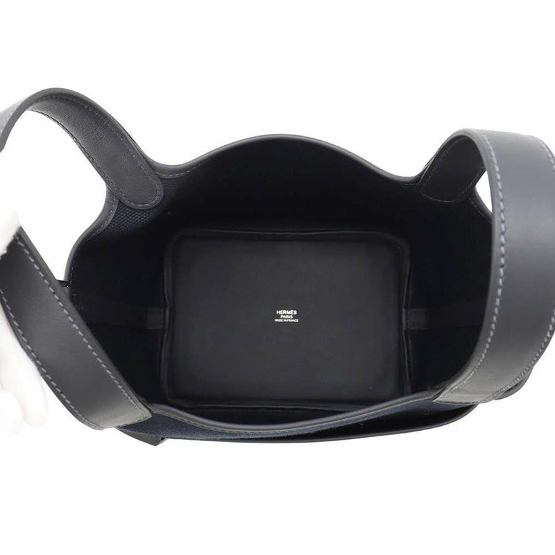 エルメス ハンドバッグ ピコタンロックPM カーゴ ブルーマリン/キャバン/シルバー金具 トワルゴエラン/スイフト W刻印