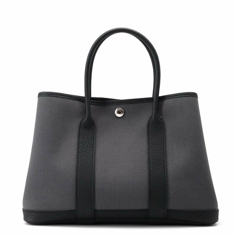 エルメス トートバッグ ガーデンパーティTPM アルドワーズ/ブラック/シルバー金具 トワルミリタリー/ネゴンダ W刻印 黒