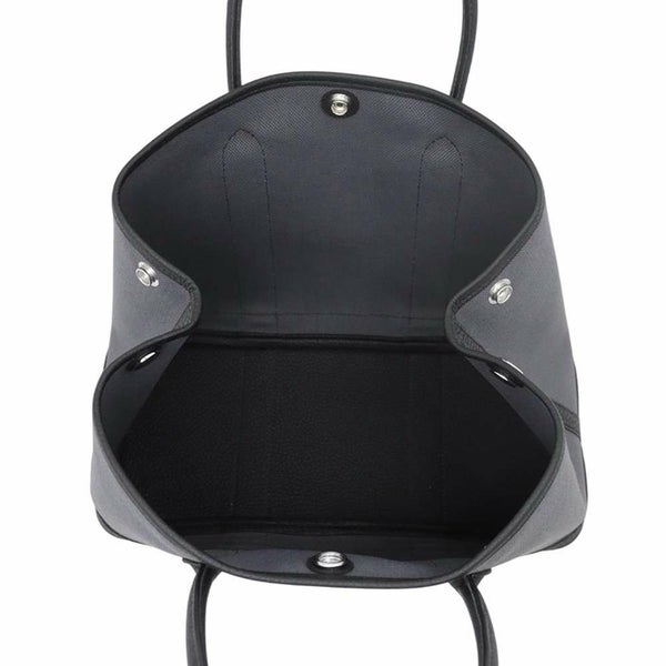 エルメス トートバッグ ガーデンパーティTPM アルドワーズ/ブラック/シルバー金具 トワルミリタリー/ネゴンダ W刻印 黒