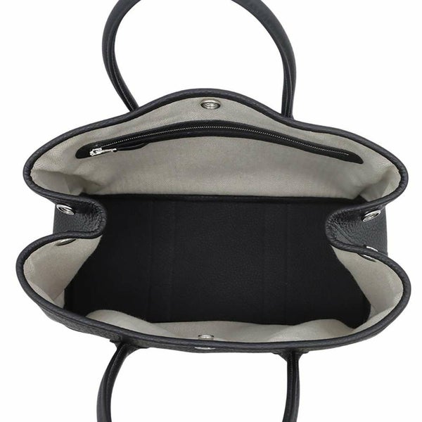 エルメス トートバッグ ガーデンパーティTPM ブラック/シルバー金具 ネゴンダ W刻印 黒