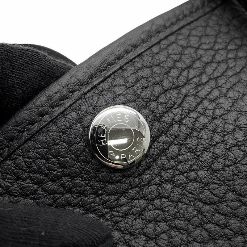 エルメス トートバッグ ガーデンパーティTPM ブラック/シルバー金具 ネゴンダ W刻印 黒