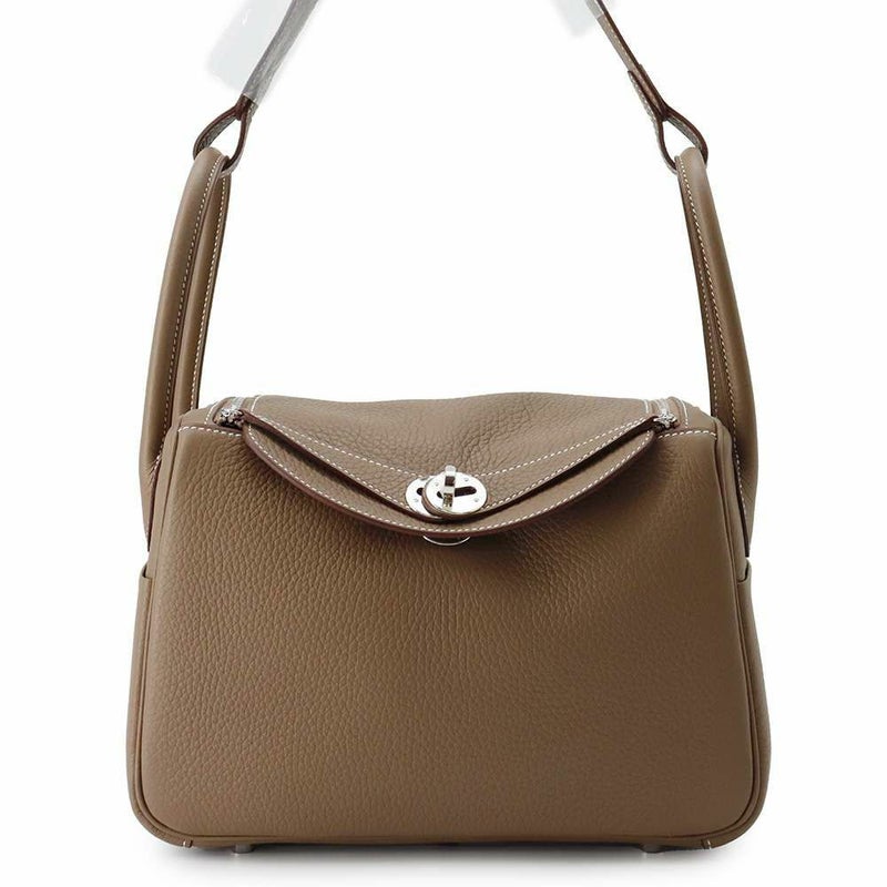 エルメス リンディ26 エトゥープ/シルバー金具 トリヨンクレマンス W刻印 HERMES 2wayショルダー