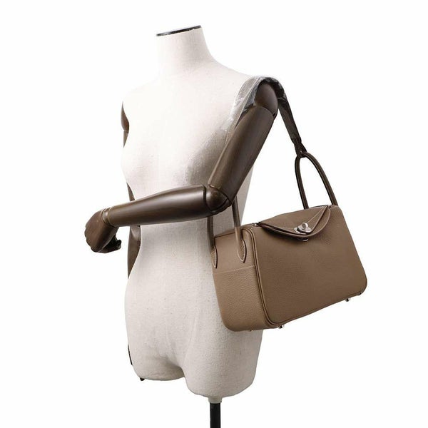 エルメス リンディ26 エトゥープ/シルバー金具 トリヨンクレマンス W刻印 HERMES 2wayショルダー