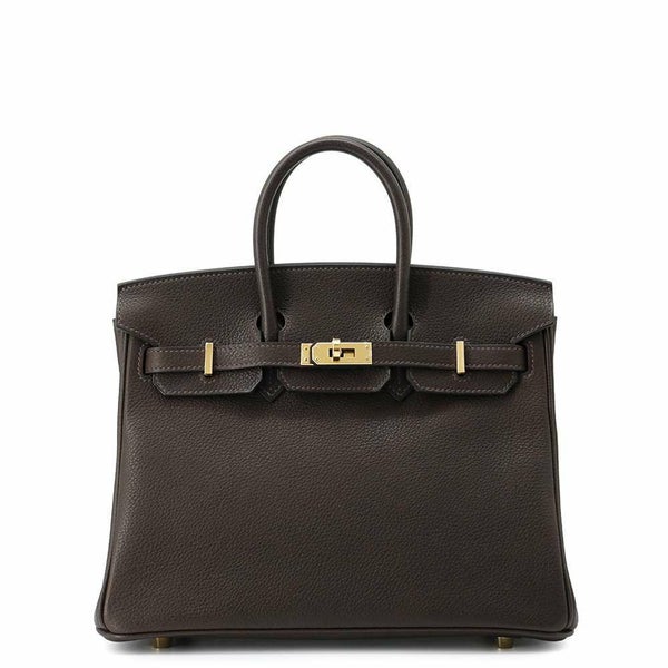 エルメス バーキン25 エベンヌ/ゴールド金具 バレニアフォーブル W刻印 HERMES Birkin ハンドバッグ