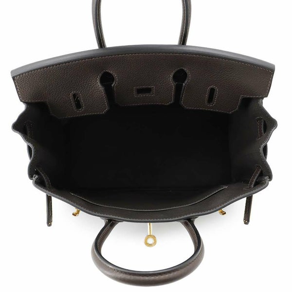 エルメス バーキン25 エベンヌ/ゴールド金具 バレニアフォーブル W刻印 HERMES Birkin ハンドバッグ