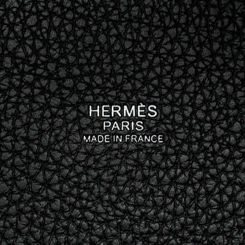 エルメス ハンドバッグ ピコタンロックMM ブラック/シルバー金具 トリヨンクレマンス B刻印 黒