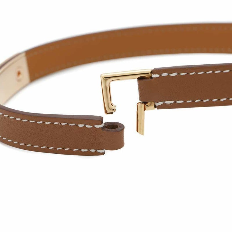 エルメス ブレスレット コリエドシアン リヴァル ドゥブルトゥール ゴールド/ピンクゴールド金具 スイフト サイズT1 U刻印