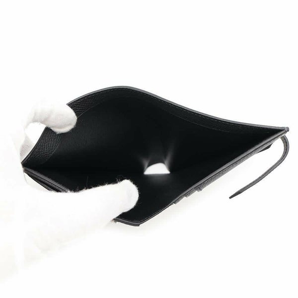 エルメス 二つ折り財布 ベアンコンパクト モノクローム ブラック/ブラック金具 エプソン B刻印 黒 ソーブラック