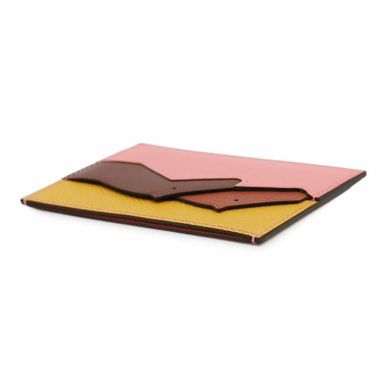 エルメス カードケース プティ・シュヴォー オリゾンタル ローズエテ/ルージュアッシュ/ブリック/ジョーヌアンブル C刻印