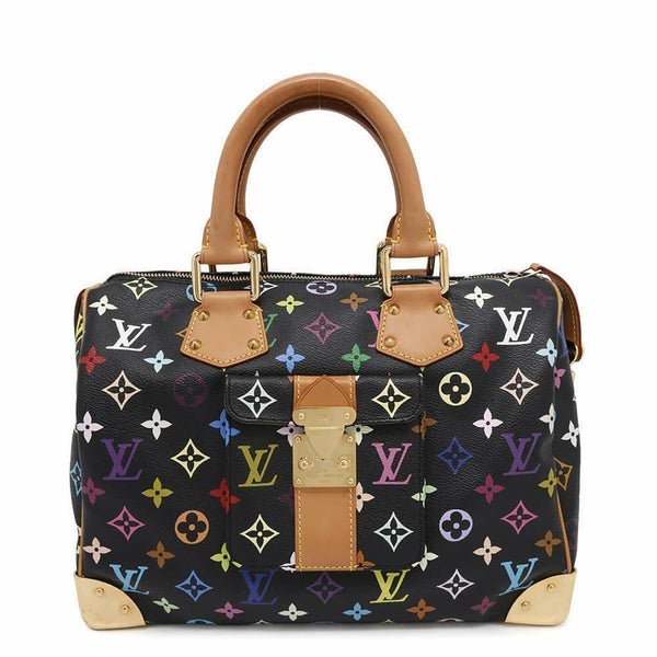 ルイヴィトン ハンドバッグ モノグラム・マルチカラー スピーディ30 M92642 LOUIS VUITTON ブラック 黒