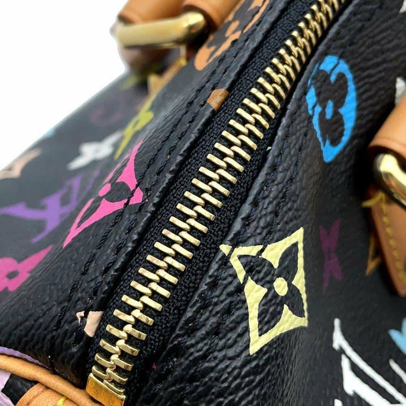 ルイヴィトン ハンドバッグ モノグラム・マルチカラー スピーディ30 M92642 LOUIS VUITTON ブラック 黒