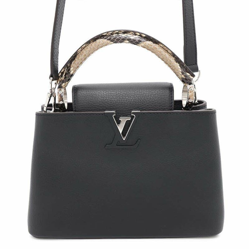 ルイヴィトン ハンドバッグ トリヨンレザー/パイソン カプシーヌBB LOUIS VUITTON 2wayショルダーバッグ ブラック 黒