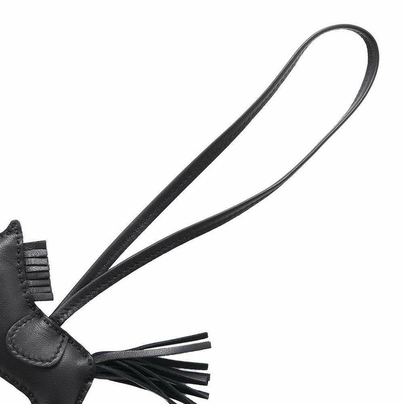 エルメス バッグチャーム ロデオ PM ブラック ラムスキン U刻印 HERMES 黒 ソーブラック