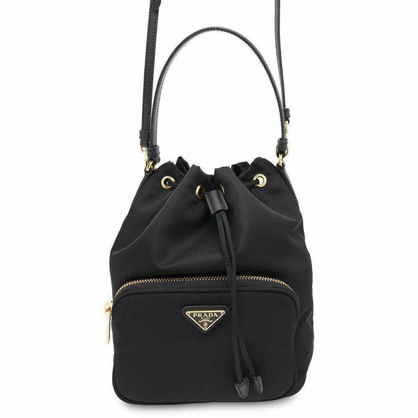 プラダ ハンドバッグ デュエット Re-Nylon バケットバッグ ナイロン 1BH038 PRADA 2wayショルダーバッグ 黒