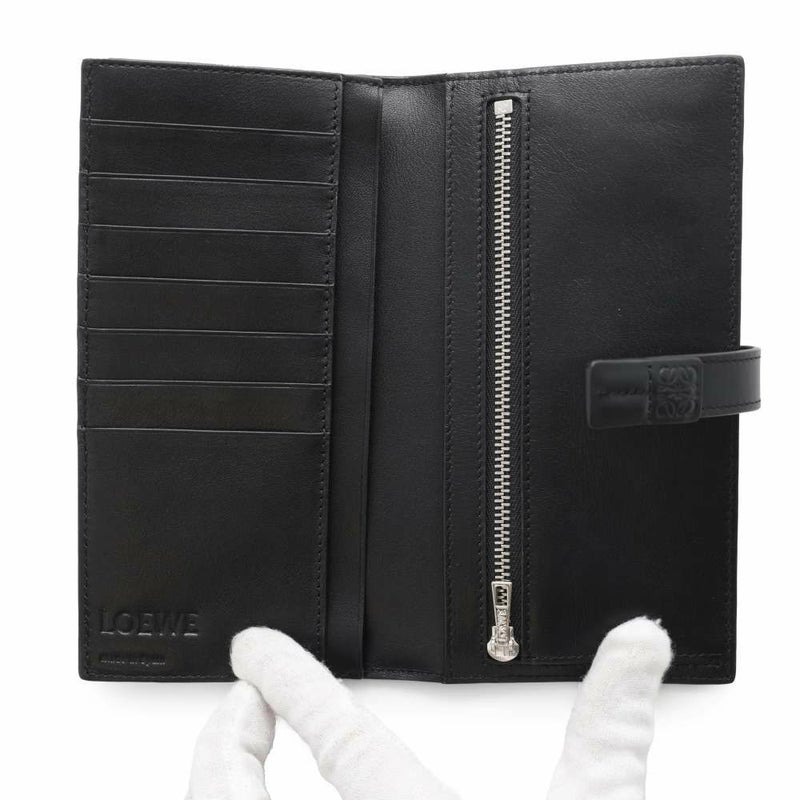 ロエベ 長財布 バーティカル ウォレット ラージ レザー LOEWE 財布 黒