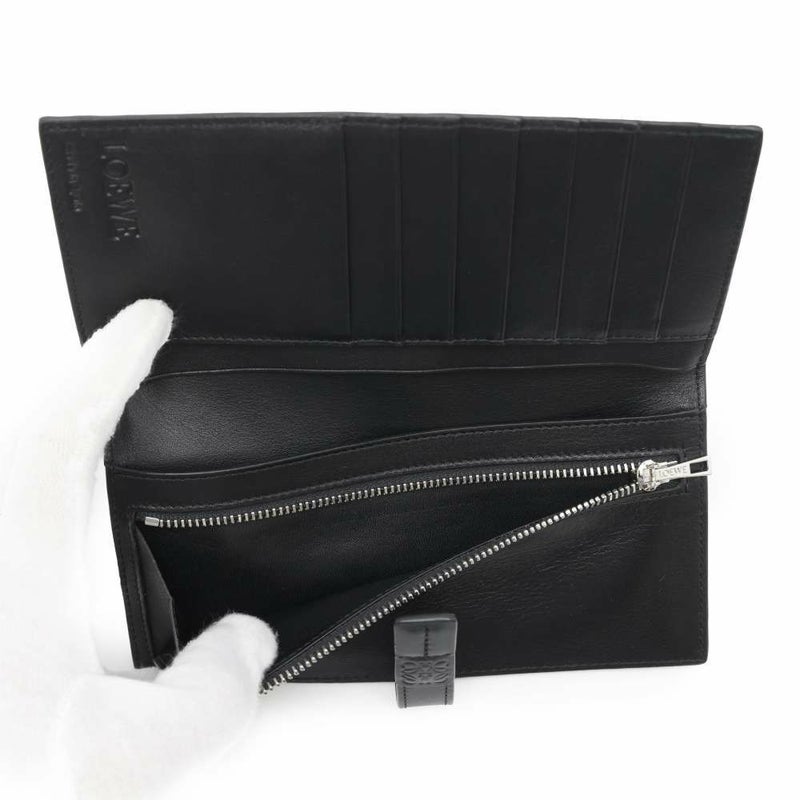 ロエベ 長財布 バーティカル ウォレット ラージ レザー LOEWE 財布 黒