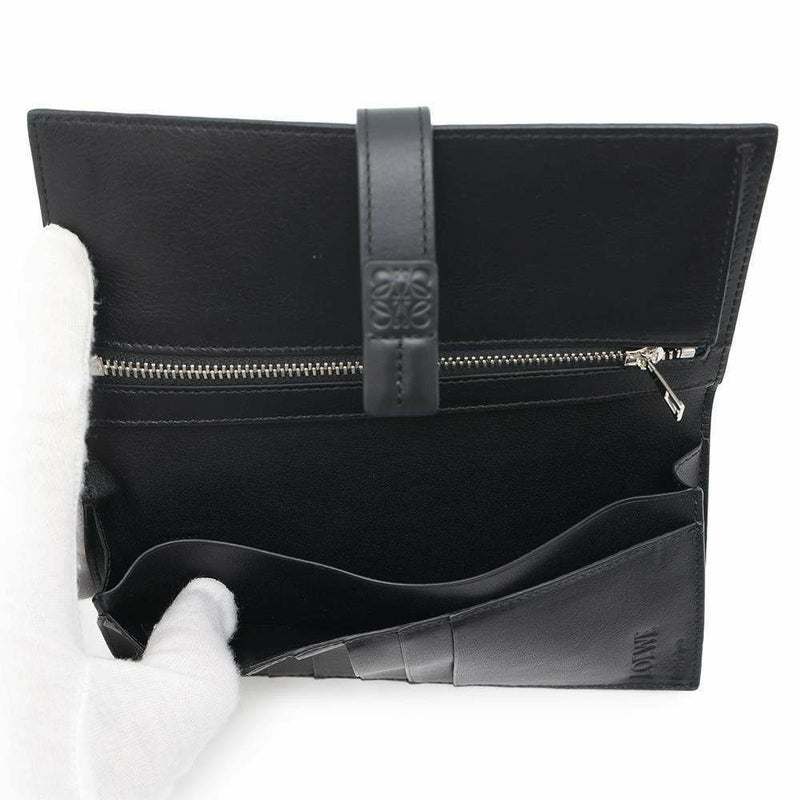 ロエベ 長財布 バーティカル ウォレット ラージ レザー LOEWE 財布 黒