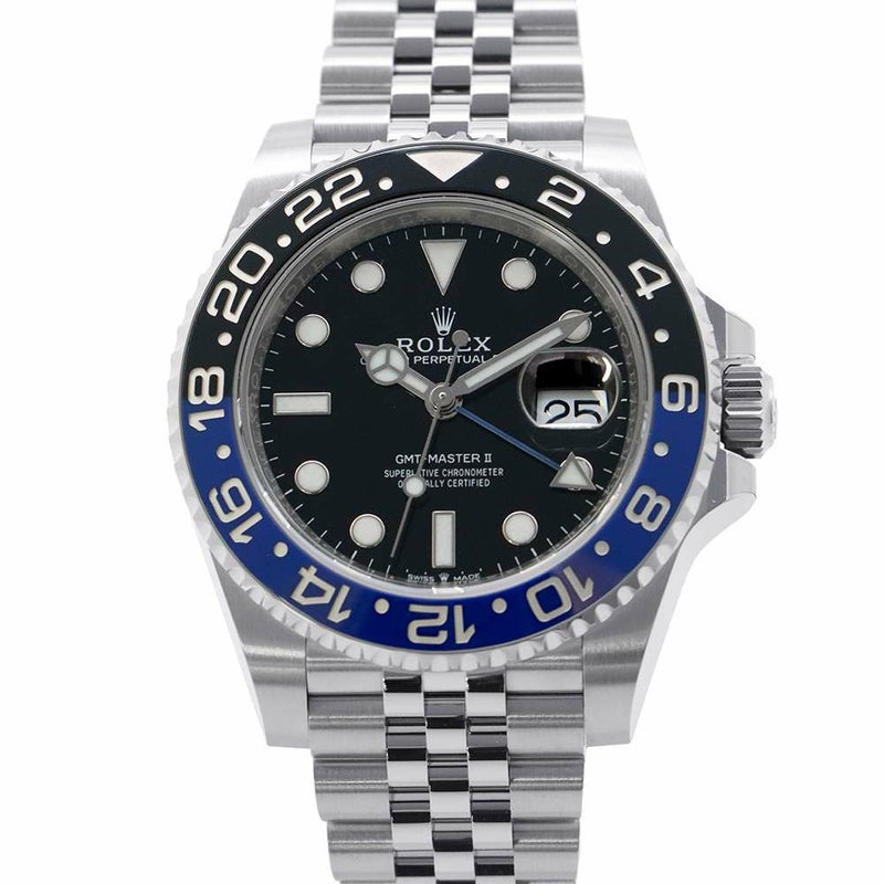 ロレックス GMTマスター2 デイト ランダムシリアル ルーレット 126710BLNR ROLEX 腕時計 黒文字盤