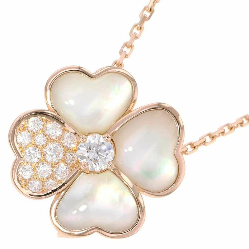 ヴァンクリーフ&アーペル ネックレス コスモス クリップ ペンダント ミディアム ダイヤ P14 計0.59ct