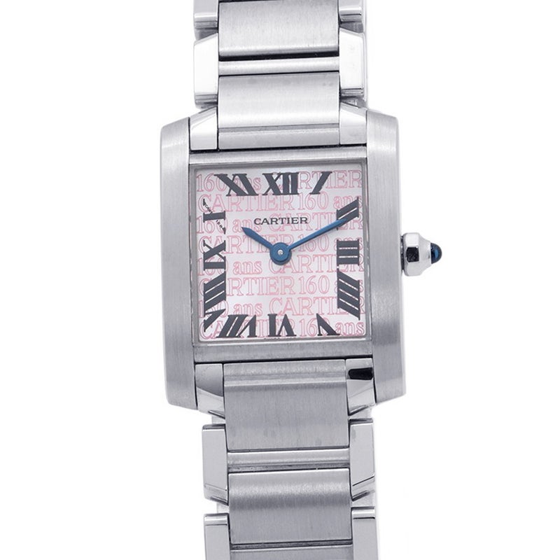 カルティエ タンク フランセーズ SM W51035Q3 Cartier 腕時計 レディース クォーツ 創立160周年アジア限定モデル ピンク文字盤