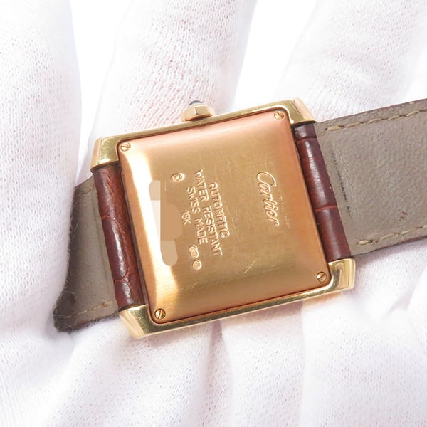カルティエ タンク フランセーズ LM W5000356 K18YGイエローゴールド Cartier 腕時計 シルバー文字盤
