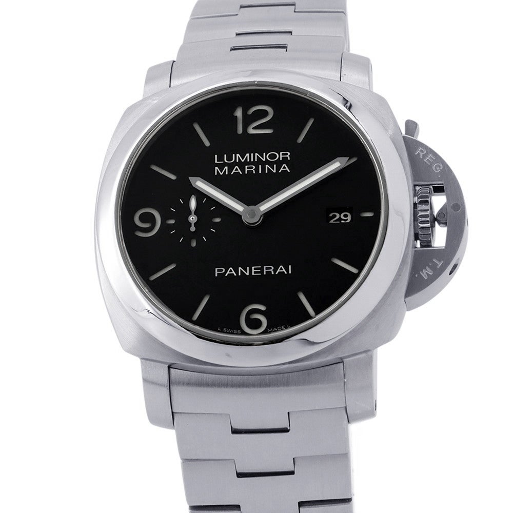 パネライ ルミノールマリーナ 1950 3デイズ オートマティック アッチャイオ PAM00328 PANERAI 腕時計 黒文字盤 パネライ ルミノールマリーナ 1950 3デイズ オートマティック