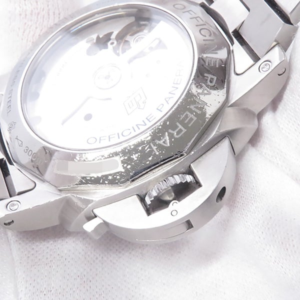 パネライ ルミノールマリーナ 1950 3デイズ オートマティック アッチャイオ PAM00328 PANERAI 腕時計 黒文字盤
