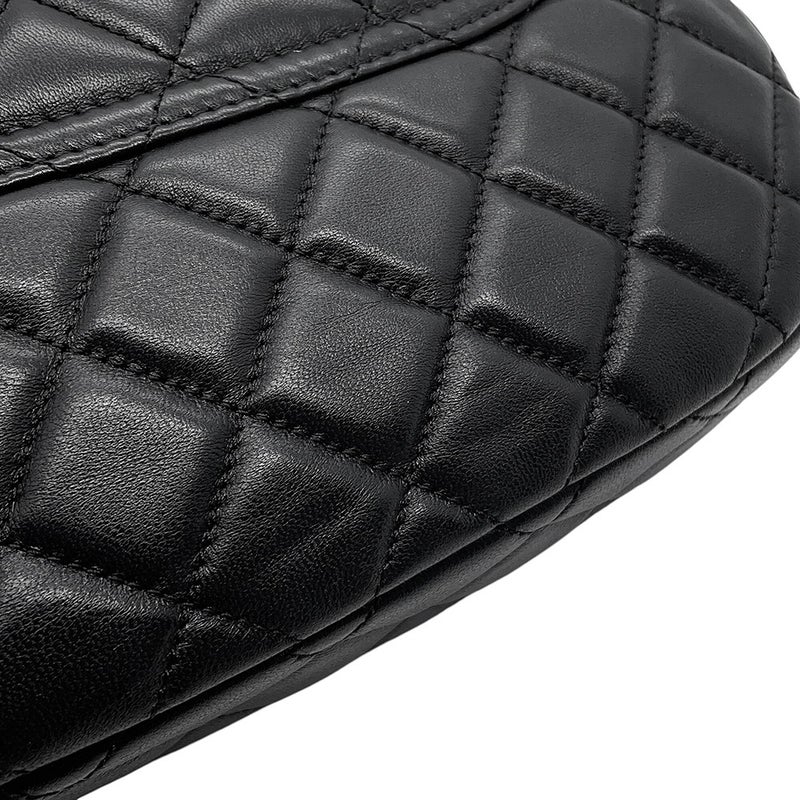 シャネル チェーンショルダーバッグ マトラッセ ココマーク トップハンドル ラムスキン AS4569 CHANEL 2way 黒