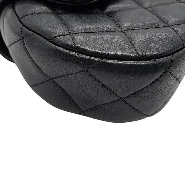 シャネル チェーンショルダーバッグ マトラッセ ココマーク トップハンドル ラムスキン AS4569 CHANEL 2way 黒