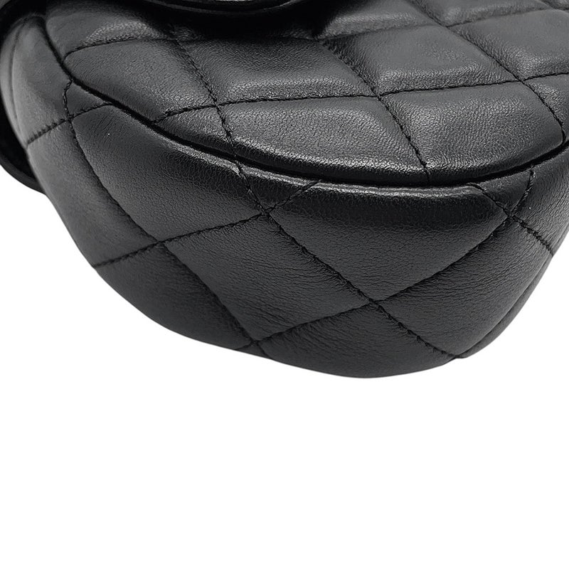 シャネル チェーンショルダーバッグ マトラッセ ココマーク トップハンドル ラムスキン AS4569 CHANEL 2way 黒