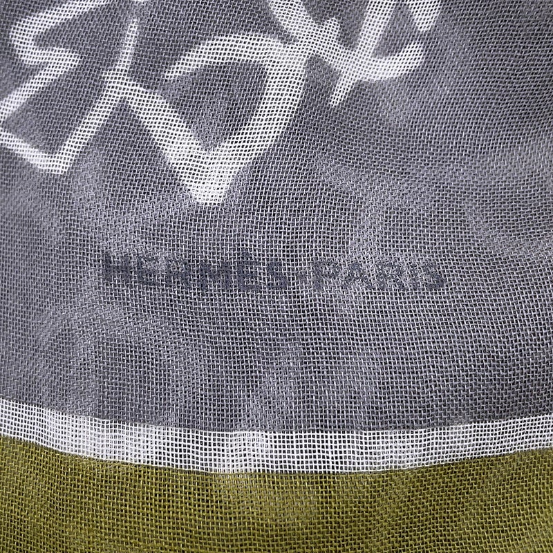 エルメス スカーフ カレH 140 カレジェアン カリグラフィ・エケストル Calligraphie Equestre カシミヤ シルク HERMES