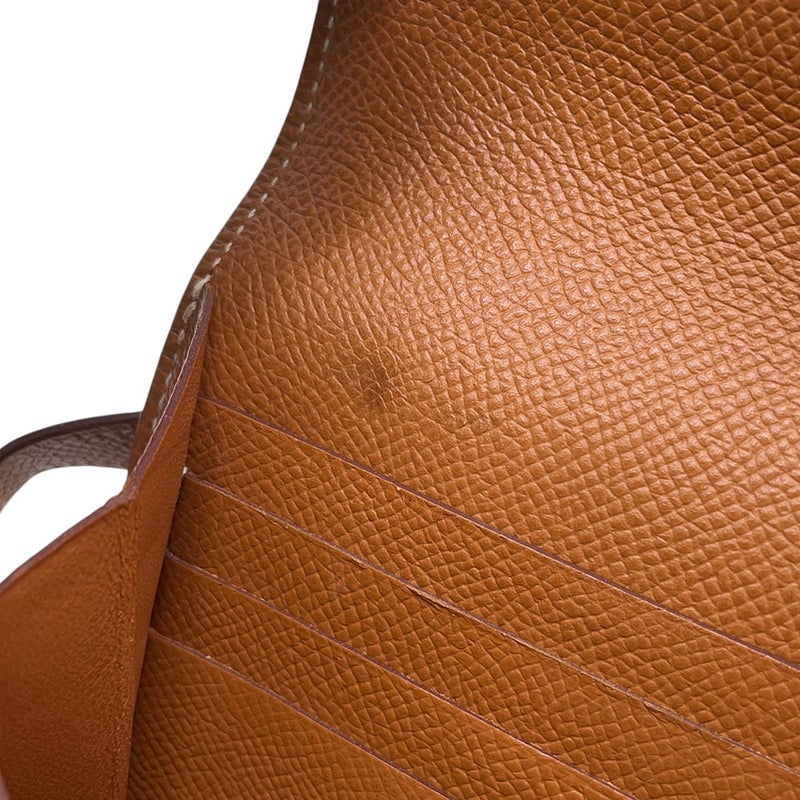 エルメス 長財布 ケリーウォレット ロング ゴールド/シルバー金具 エプソン D刻印 HERMES