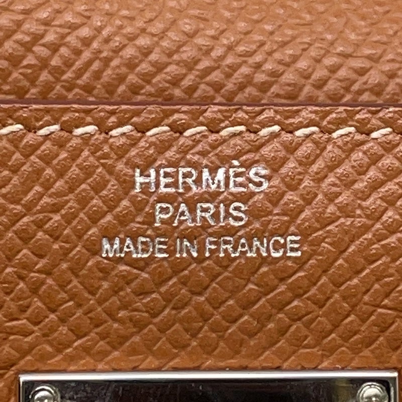 エルメス 長財布 ケリーウォレット ロング ゴールド/シルバー金具 エプソン D刻印 HERMES