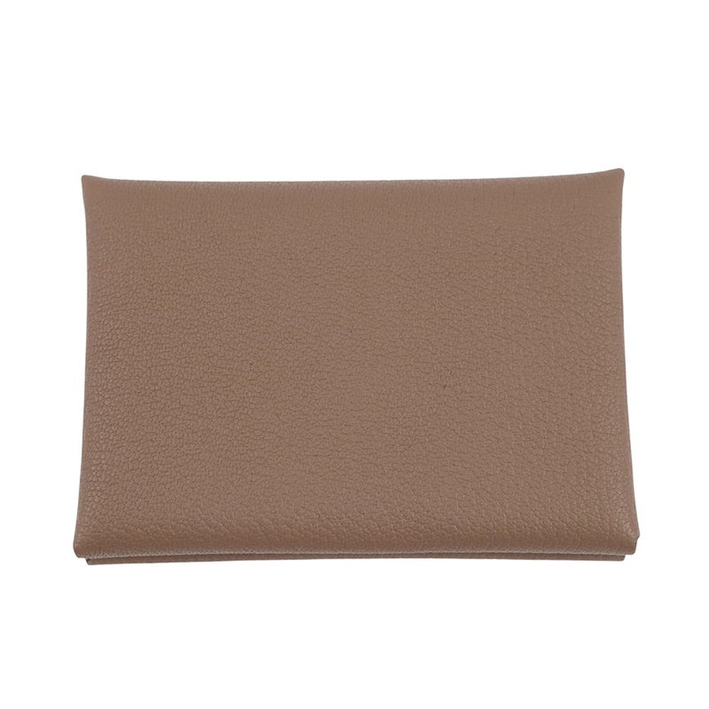 エルメス コインケース カルヴィ デュオ エトゥープ/シルバー金具 シェブルミゾル W刻印 財布