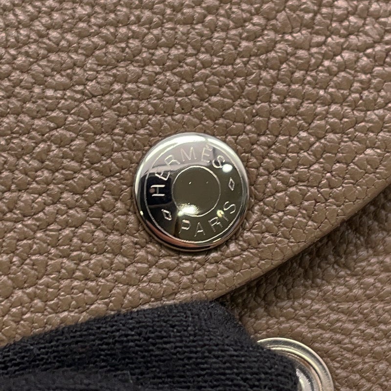エルメス コインケース カルヴィ デュオ エトゥープ/シルバー金具 シェブルミゾル W刻印 財布