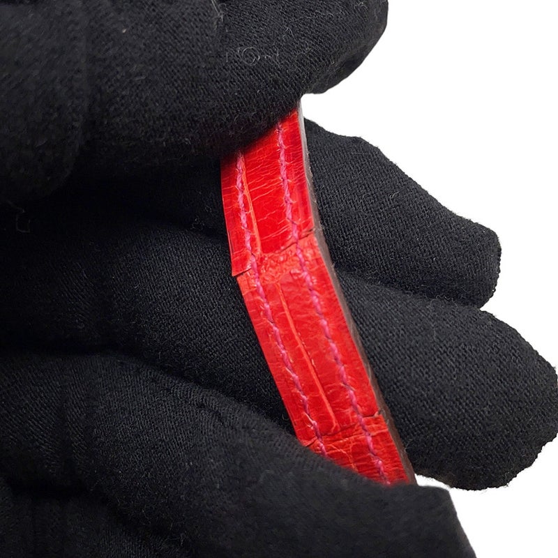 エルメス ショルダーウォレット ミニ コンバイヤー ゼラニウム/シルバー金具 アリゲーター □R刻印 財布