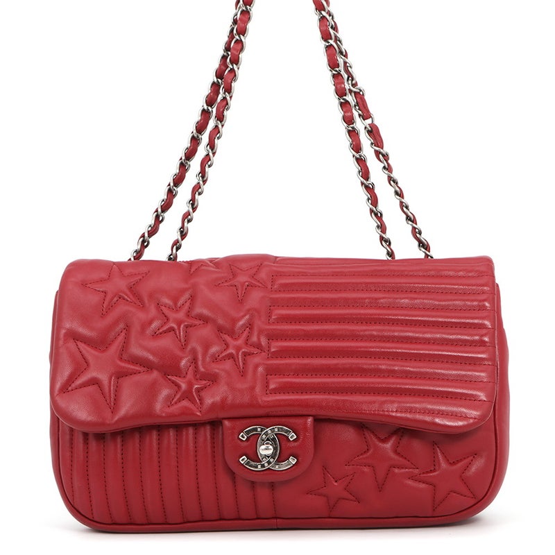 シャネル チェーンショルダーバッグ ココマーク スター ラムスキン CHANEL 2ｗayバッグ