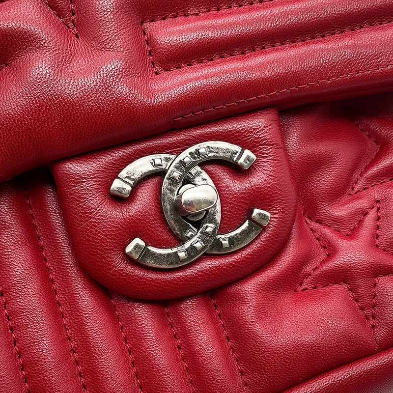 シャネル チェーンショルダーバッグ ココマーク スター ラムスキン CHANEL 2ｗayバッグ
